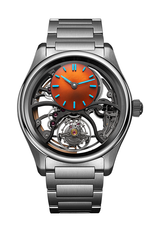 Pioneer Cylindrical Tourbillon Skeleton Spiced Aqua