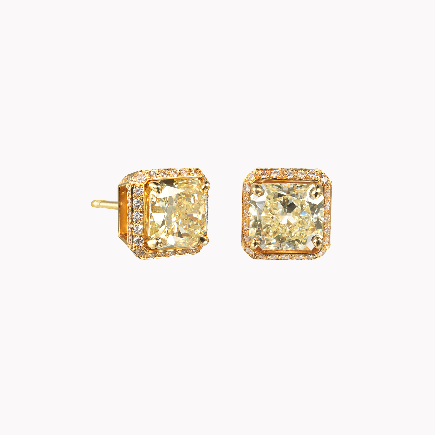 18kt Yellow Gold Diamond Jacket Earrings